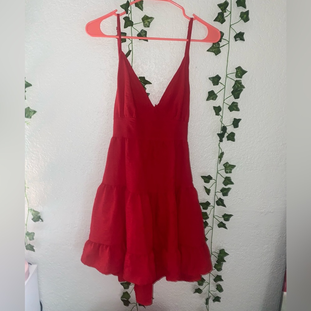 SHEIN Red sundress with tie back